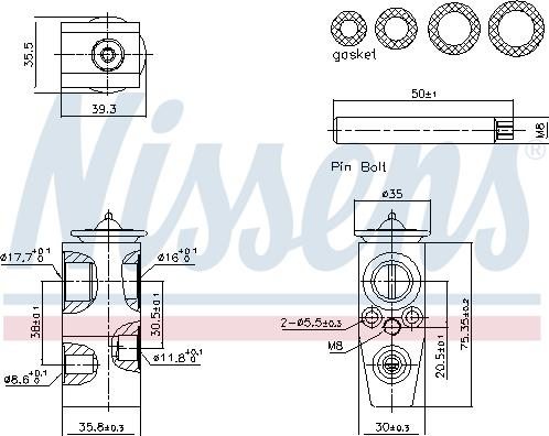 Nissens 999445 - Valvola ad espansione, Climatizzatore www.autoricambi360.it