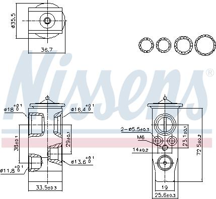 Nissens 999452 - Valvola ad espansione, Climatizzatore www.autoricambi360.it