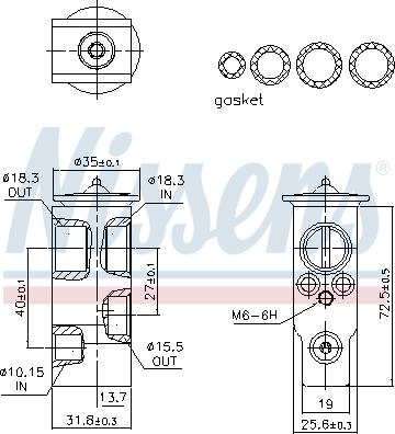 NISSENS 999489 - Valvola ad espansione, Climatizzatore www.autoricambi360.it