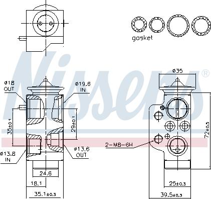 Nissens 999485 - Valvola ad espansione, Climatizzatore www.autoricambi360.it