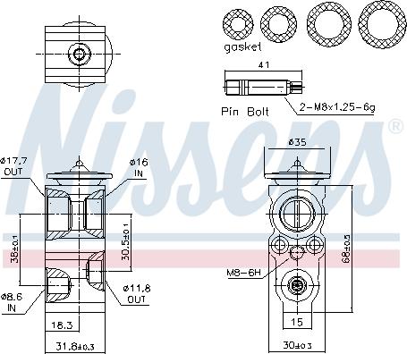 Nissens 999482 - Valvola ad espansione, Climatizzatore www.autoricambi360.it