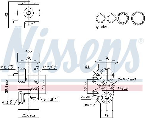 NISSENS 999428 - Valvola ad espansione, Climatizzatore www.autoricambi360.it