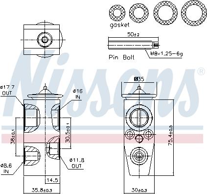 NISSENS 999543 - Valvola ad espansione, Climatizzatore www.autoricambi360.it