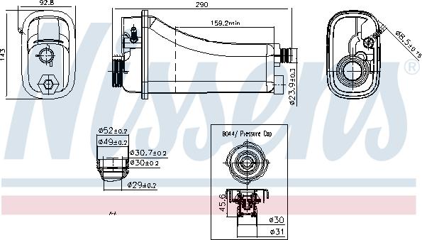 NISSENS 996155 - Serbatoio compensazione, Refrigerante www.autoricambi360.it