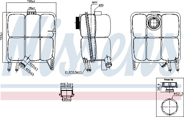 NISSENS 996123 - Serbatoio compensazione, Refrigerante www.autoricambi360.it