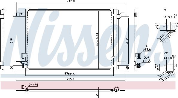 NISSENS 940986 - Condensatore, Climatizzatore www.autoricambi360.it