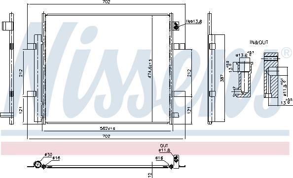 Nissens 940893 - Condensatore, Climatizzatore www.autoricambi360.it