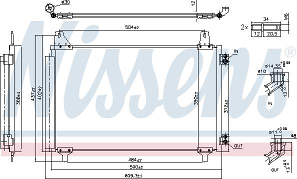 NISSENS 941296 - Condensatore, Climatizzatore www.autoricambi360.it