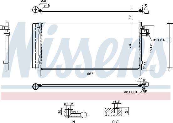 NISSENS 941242 - Condensatore, Climatizzatore www.autoricambi360.it