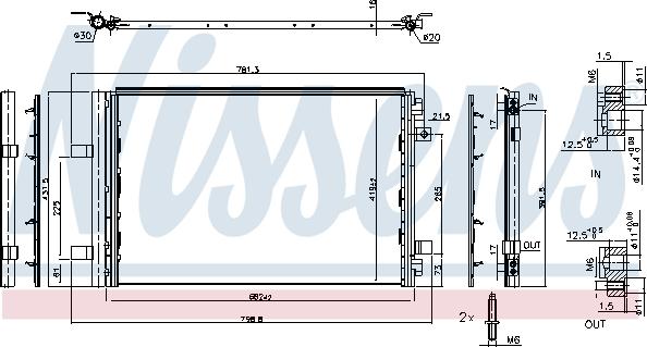 Nissens 941283 - Condensatore, Climatizzatore www.autoricambi360.it