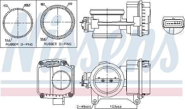 NISSENS 955096 - Corpo farfallato www.autoricambi360.it