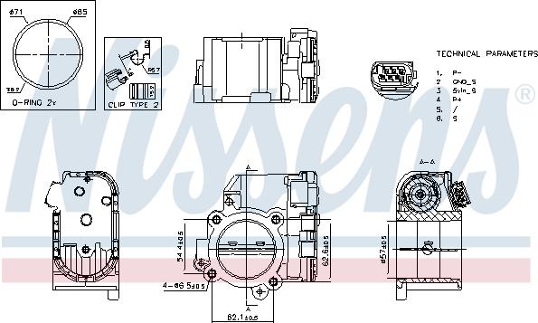 NISSENS 955192 - Corpo farfallato www.autoricambi360.it