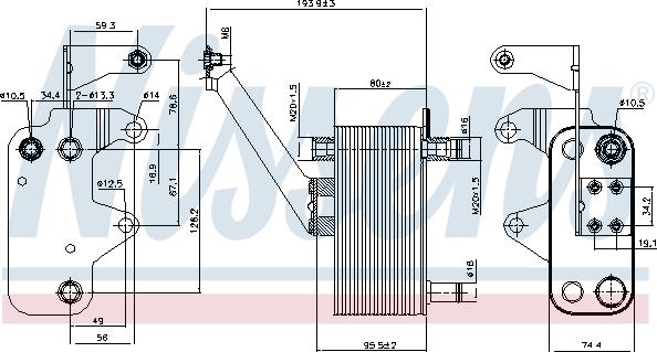 Nissens 90952 - Radiatore olio, Cambio automatico www.autoricambi360.it