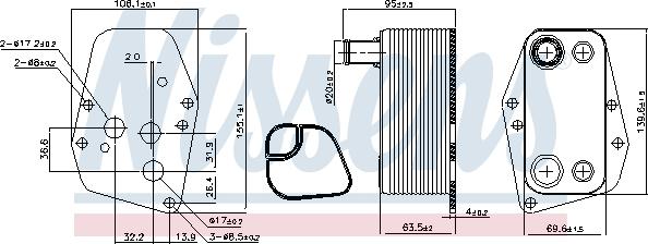 NISSENS 90904 - Radiatore olio, Olio motore www.autoricambi360.it
