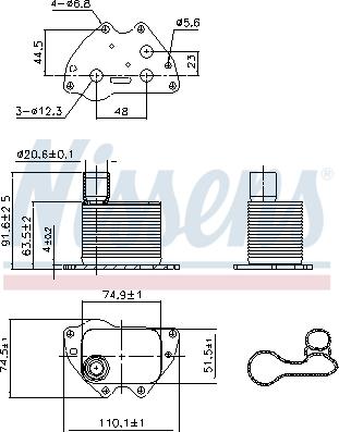 NISSENS 90981 - Radiatore olio, Olio motore www.autoricambi360.it