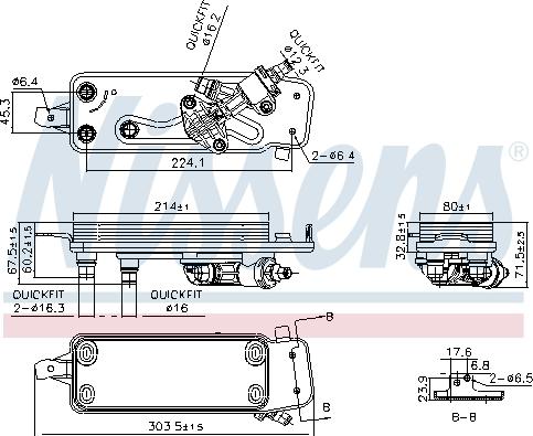 Nissens 90988 - Radiatore olio, Cambio automatico www.autoricambi360.it