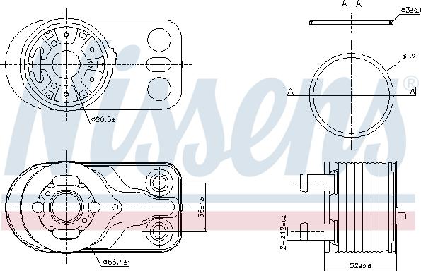 Nissens 91422 - Radiatore olio, Olio motore www.autoricambi360.it