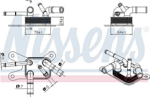 Nissens 91529 - Radiatore olio, Cambio automatico www.autoricambi360.it