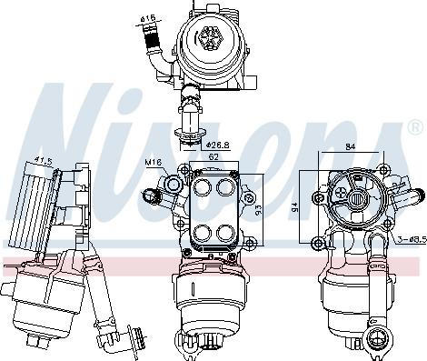 Nissens 91340 - Radiatore olio, Olio motore www.autoricambi360.it