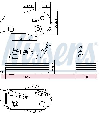 Nissens 91353 - Radiatore olio, Cambio automatico www.autoricambi360.it