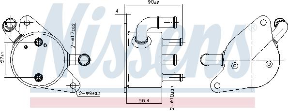 Nissens 91284 - Radiatore olio, Cambio automatico www.autoricambi360.it