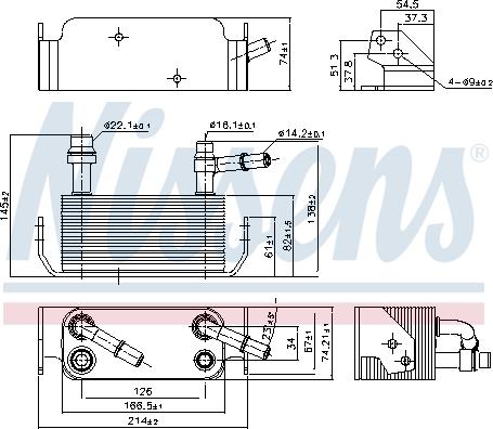 Nissens 91280 - Radiatore olio, Cambio automatico www.autoricambi360.it