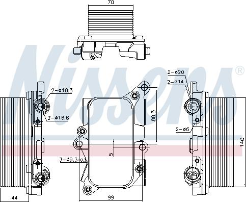 Nissens 91226 - Radiatore olio, Cambio automatico www.autoricambi360.it