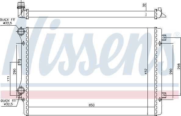 NISSENS 699681 - Radiatore, Raffreddamento motore www.autoricambi360.it