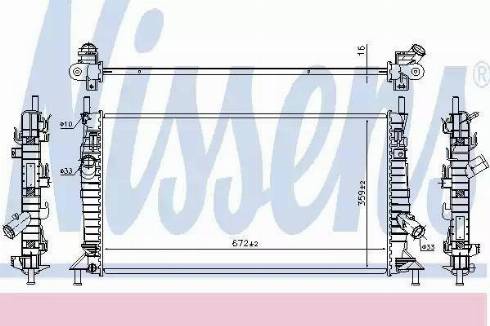 NISSENS 69256 - Radiatore, Raffreddamento motore www.autoricambi360.it