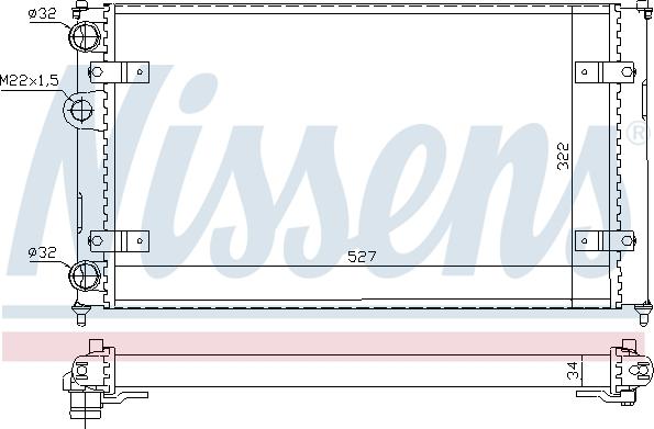 NISSENS 692673 - Radiatore, Raffreddamento motore www.autoricambi360.it