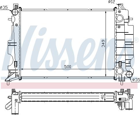NISSENS 64035A - Radiatore, Raffreddamento motore www.autoricambi360.it