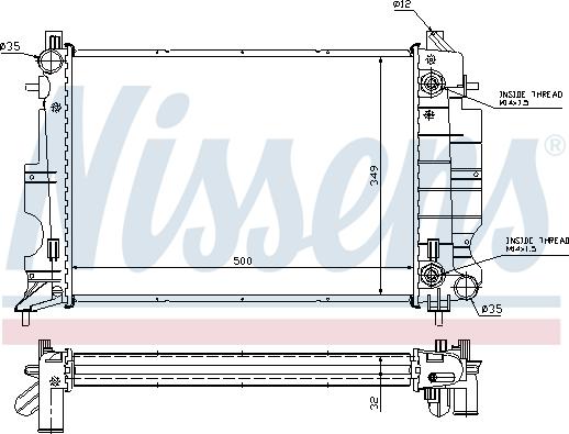 NISSENS 64036A - Radiatore, Raffreddamento motore www.autoricambi360.it
