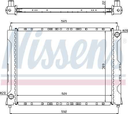 NISSENS 642161 - Radiatore, Raffreddamento motore www.autoricambi360.it