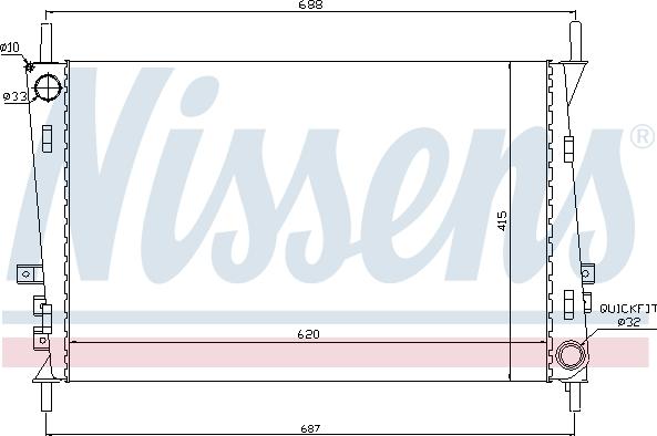 NISSENS 692794 - Radiatore, Raffreddamento motore www.autoricambi360.it