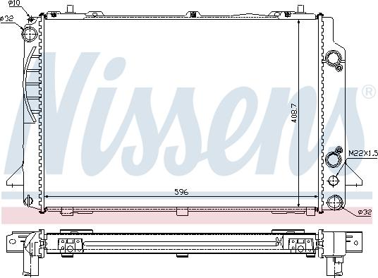 NISSENS 60467A - Radiatore, Raffreddamento motore www.autoricambi360.it