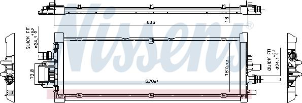 NISSENS 606906 - Radiatore, Raffreddamento motore www.autoricambi360.it
