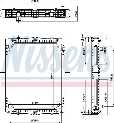 NISSENS 606425 - Radiatore, Raffreddamento motore www.autoricambi360.it