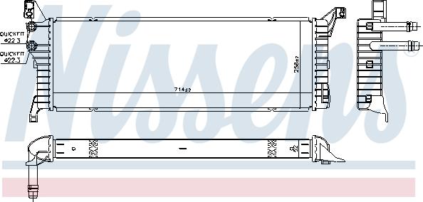 NISSENS 606087 - Radiatore, Raffreddamento motore www.autoricambi360.it