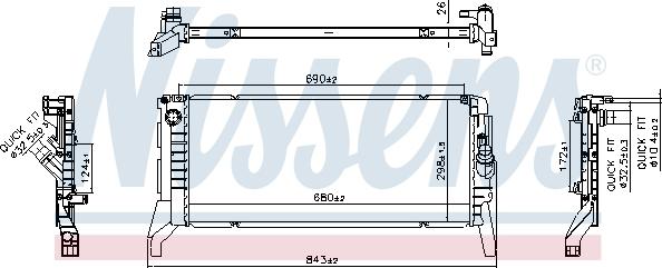 NISSENS 606789 - Radiatore, Raffreddamento motore www.autoricambi360.it