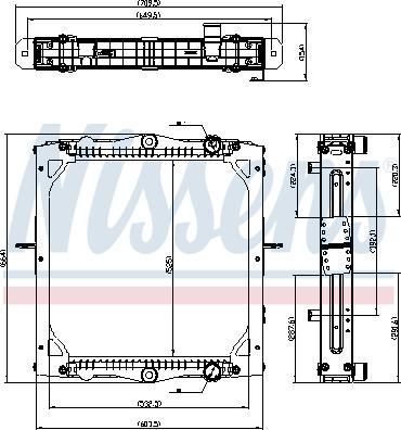 NISSENS 606776 - Radiatore, Raffreddamento motore www.autoricambi360.it