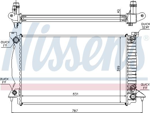 Nissens 60314A - Radiatore, Raffreddamento motore www.autoricambi360.it