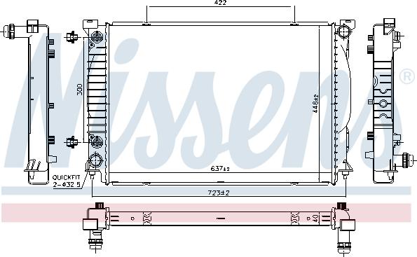 NISSENS 60329 - Radiatore, Raffreddamento motore www.autoricambi360.it