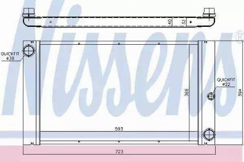 NISSENS 60773 - Radiatore, Raffreddamento motore www.autoricambi360.it
