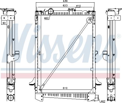 NISSENS 61441A - Radiatore, Raffreddamento motore www.autoricambi360.it
