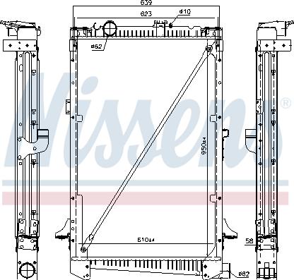 NISSENS 61442A - Radiatore, Raffreddamento motore www.autoricambi360.it