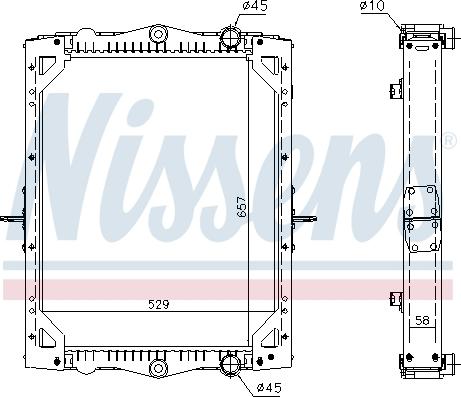 NISSENS 61452 - Radiatore, Raffreddamento motore www.autoricambi360.it