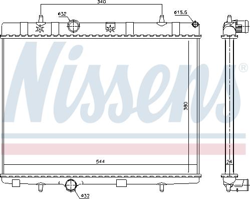 NISSENS 690982 - Radiatore, Raffreddamento motore www.autoricambi360.it