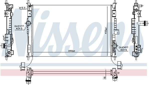 Nissens 694010 - Radiatore, Raffreddamento motore www.autoricambi360.it
