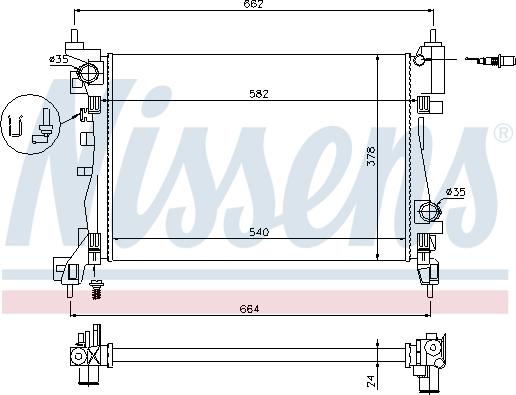 NISSENS 695269 - Radiatore, Raffreddamento motore www.autoricambi360.it