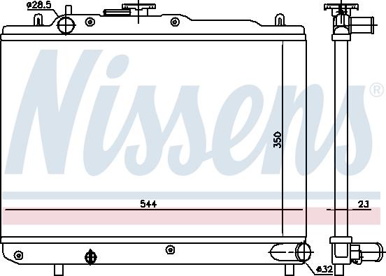 NISSENS 692415 - Radiatore, Raffreddamento motore www.autoricambi360.it